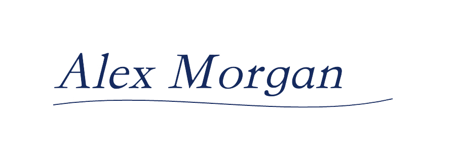 Blue handwritten sample signature with the paper background removed